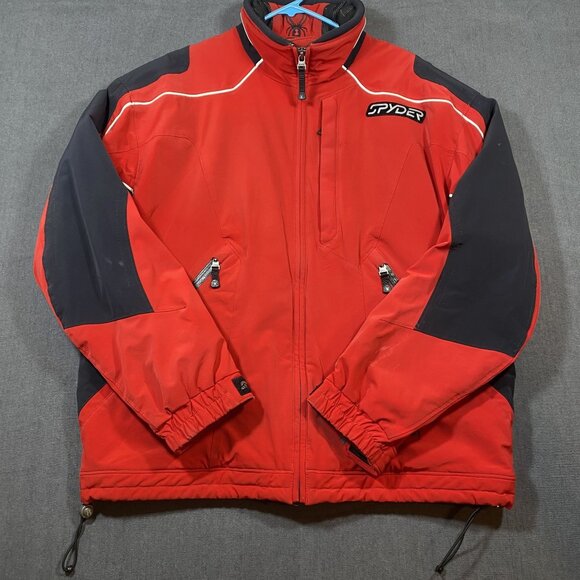 Spyder Mens Red Ski Jacket Dermizax-EV Zip Pockets & Spiderweb Lining Size L/52 - Picture 7 of 16